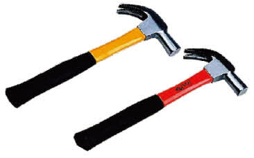 C443 BRITISH TYPE CLAW HAMMER WITH FIBER GLASS HANDLE