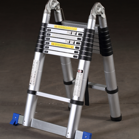 Aluminum telescopic single side straight ladder