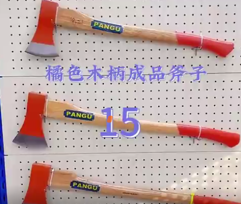 Orange wooden handle finished a